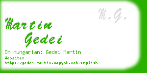 martin gedei business card
